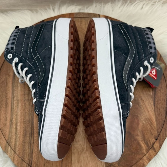 VANS Sk8-Hi MTE-1 Plaid Grey/White Men's Sz 9 Wmns 10.5 Sneakers High-Top Shoes - Picture 7 of 11